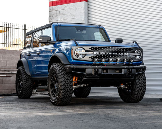 Ford Bronco Front Bumper Light Bracket with 6 Rigid Radiance LED Light Pods VR-BRO-3000-RAD-6