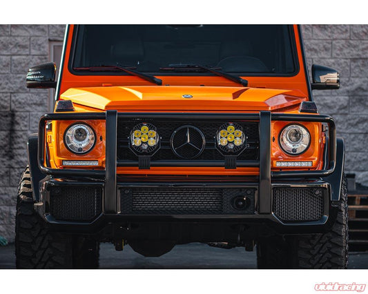 Mercedes-Benz G-Class W463 Brush Guard Light Bracket Kit w/Baja Designs Amber LP9 Sport LED Pod Driving/Combo VR-GW463-910-350013