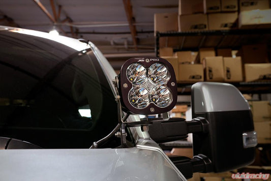 Ford F-250 | F-350 2017-2020 A-Pillar Light Bracket Kit w/Baja Designs Amber Lens Driving Combo Pattern XL80 Series LED LVR-F250-915-677813