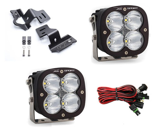 A-Pillar Light Bracket Kit w/Baja Designs High Speed Spot Pattern XL Sport Series LED Light Pods Pair VR-GMC-915-567801