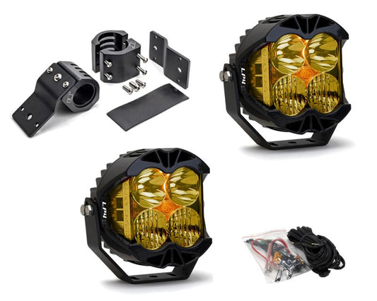 Mercedes-Benz G-Class W463 Brush Guard Light Bracket Kit w/Baja Designs Amber Lens LP4 Pro LED Driving/Combo Pair VR-GW463-910-297813