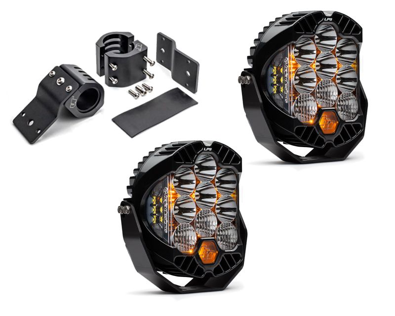 Mercedes-Benz G-Class W463 Brush Guard Light Bracket Kit w/Baja Designs Driving Combo Pattern Clear LP9 Series LED VR-GW463-910-320003