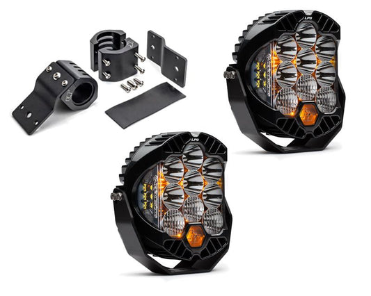 Mercedes-Benz G-Class W463 Brush Guard Light Bracket Kit w/Baja Designs Driving Combo Pattern Clear LP9 Series LED VR-GW463-910-320003