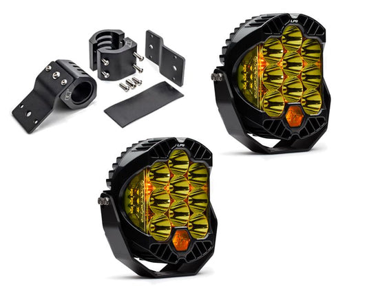 Mercedes-Benz G-Class W463 Brush Guard Light Bracket Kit w/Baja Designs High Speed Spot Pattern Amber LP9 Series LED VR-GW463-910-320011