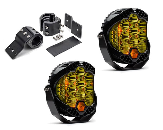 Mercedes-Benz G-Class W463 Brush Guard Light Bracket Kit w/Baja Designs Driving Combo Pattern Amber LP9 Series LED VR-GW463-910-320013