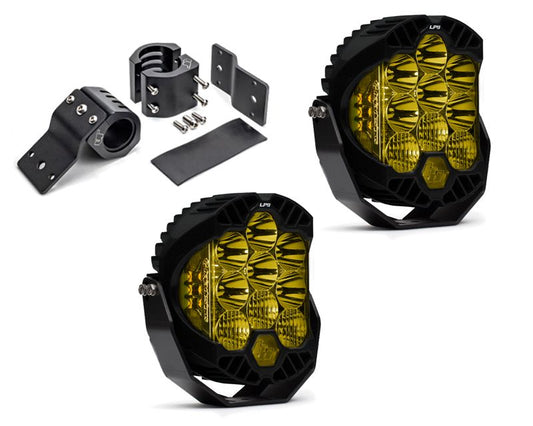 Mercedes-Benz G-Class W463 Brush Guard Light Bracket Kit w/Baja Designs Amber LP9 Sport LED Pod Driving/Combo VR-GW463-910-350013