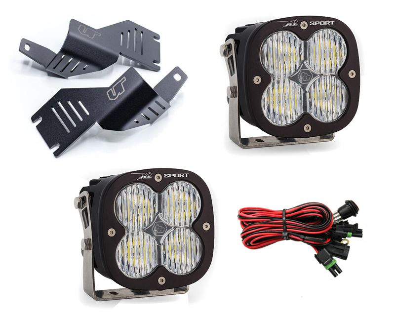 Mercedes-Benz G-Class W463 A-Pillar Light Bracket Kit w/Baja Designs Wide Cornering Pattern XL Sport Series LED VR-GW463-915-567805