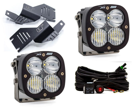 Mercedes-Benz G-Class W463 A-Pillar Light Bracket Kit w/Baja Designs Driving Combo Pattern XL80 Series LED VR-GW463-915-677803