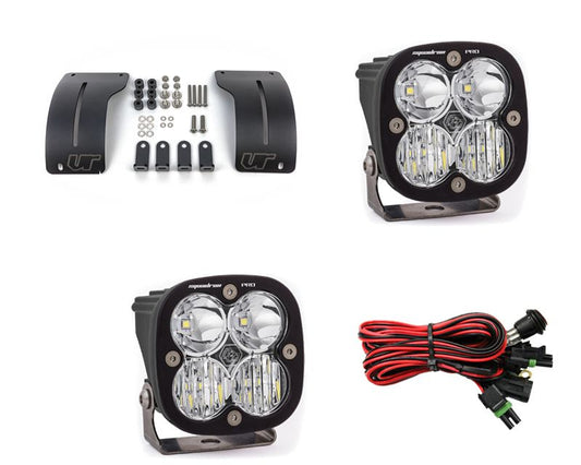 Gladiator JT 2018+ A-Pillar Adjustable Light Bracket Kit w/Baja Designs Squadron Pro Pattern LED VR-JEEP-915-497803