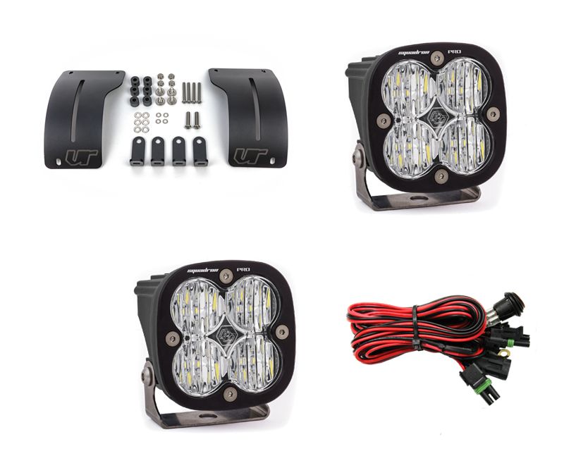 Gladiator JT 2018+ A-Pillar Adjustable Light Bracket Kit w/Baja Designs Wide Cornering Pattern LED VR-JEEP-915-497805