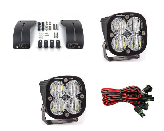 Gladiator JT 2018+ A-Pillar Adjustable Light Bracket Kit w/Baja Designs Wide Cornering Pattern LED VR-JEEP-915-497805