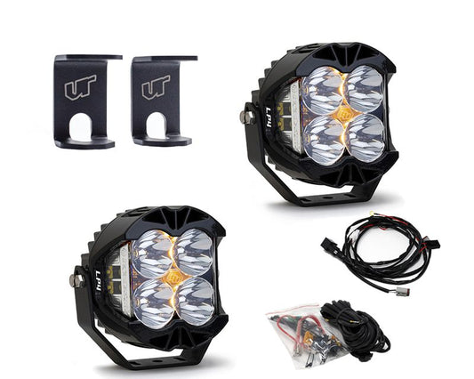 Ram 1500 2009-2021 A-Pillar Light Bracket Kit w/Baja Designs Spot Clear Lens LP4 Pro LED VR-RAM-915-297801