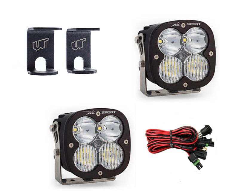 Ram 1500 2009-2021 A-Pillar Light Bracket Kit w/Baja Designs Driving Combo Pattern XL Sport Series LED VR-RAM-915-567803