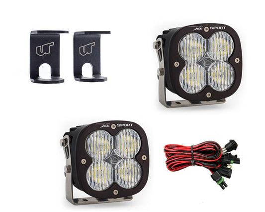 Ram 1500 2009-2021 A-Pillar Light Bracket Kit w/Baja Designs Wide Cornering Pattern XL Sport Series LED VR-RAM-915-567805