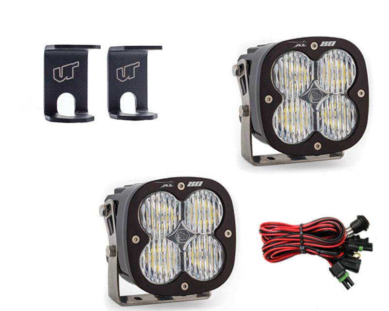 Ram 1500 2009-2021 A-Pillar Light Bracket Kit w/Baja Designs Wide Cornering Pattern XL80 Series LED VR-RAM-915-667805