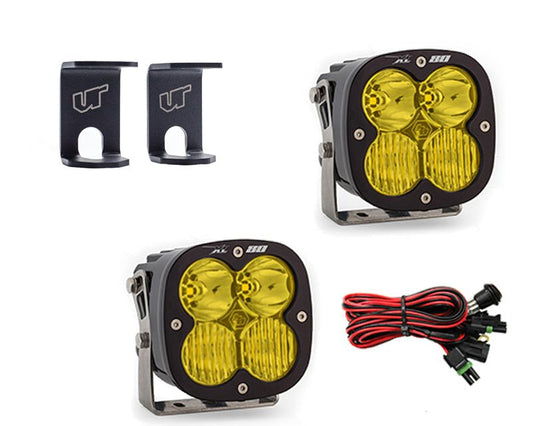 Ram 1500 2009-2021 A-Pillar Light Bracket Kit w/Baja Designs Amber Lens Driving Combo Pattern XL80 Series LED VR-RAM-915-677813