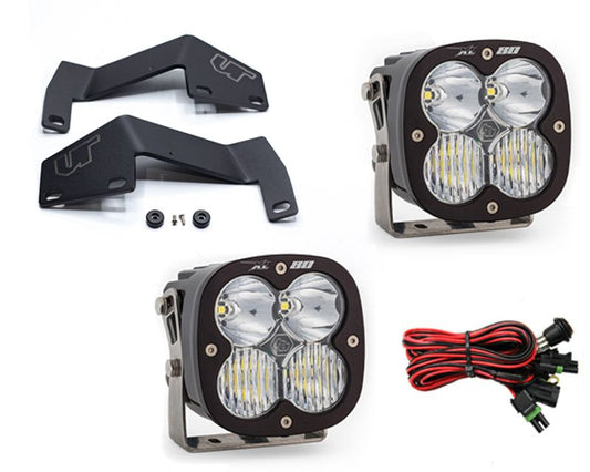 Toyota Tundra 2014-2021 A-Pillar Light Bracket Kit w/Baja Designs Driving Combo Pattern XL80 Series LED Light Pods Pair Toyota Tundra 2007-2021