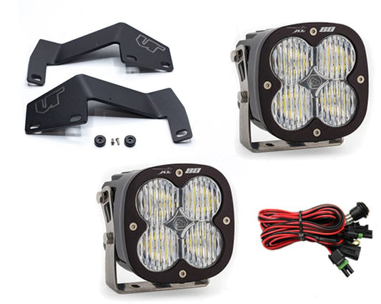 Toyota Tundra 2014-2021 A-Pillar Light Bracket Kit w/Baja Designs Wide Cornering Pattern XL80 Series LED Light Pods Pair Toyota Tundra 2007-2021